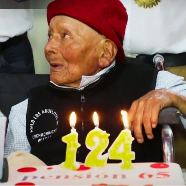 Portrait of Marcelino Abad, the world's oldest human at 124